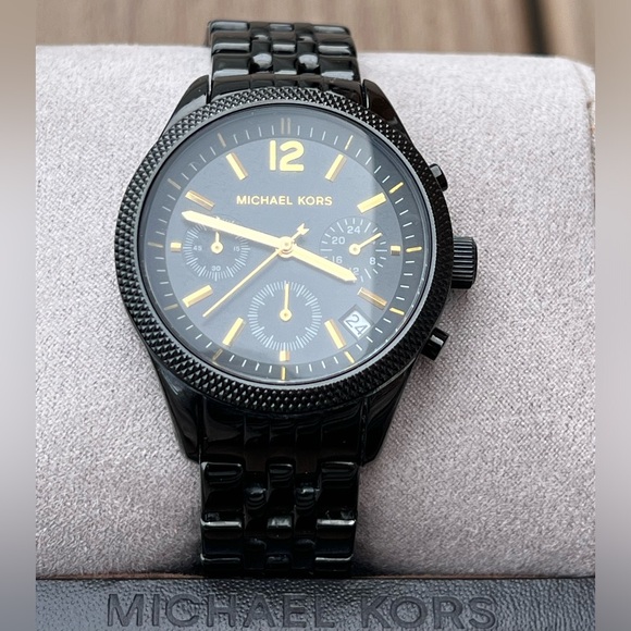 Black with Gold Michael Kors Watch - Picture 2 of 15